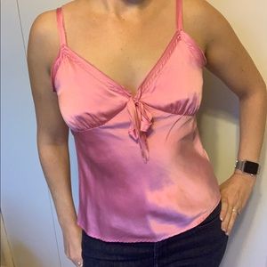 Pink silk tank top  / camisole - Limited